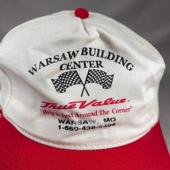 True Value Warsaw Building Center Hat Men OS White Snapback Cap Outdoor Cap - Picture 5 of 10